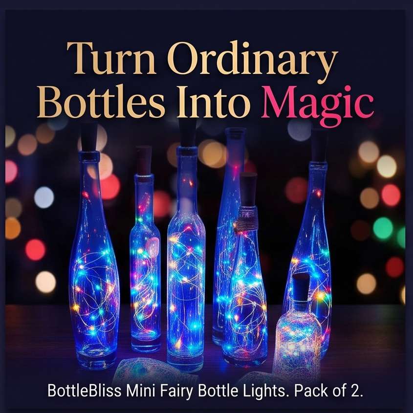 BottleBliss – Multicolour Fairy Bottle Lights (Pack of 2)