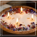 Premium lavender and rose candle