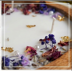 Premium lavender and rose candle