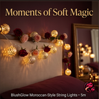 BlushGlow – Moroccan Warm White LED String Lights (5M)
