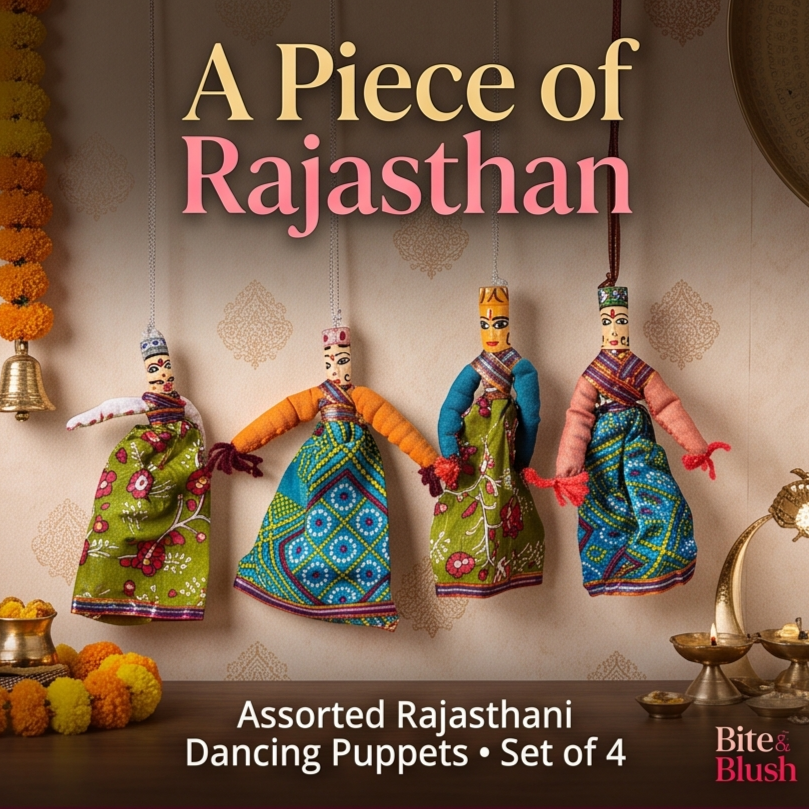 Rajasthani Rangilo Kathputli (Set of 4)