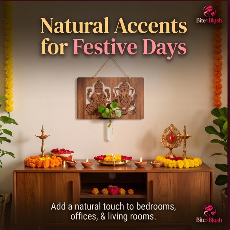 Laxmi Ganesh Wooden Planters - Set of 1
