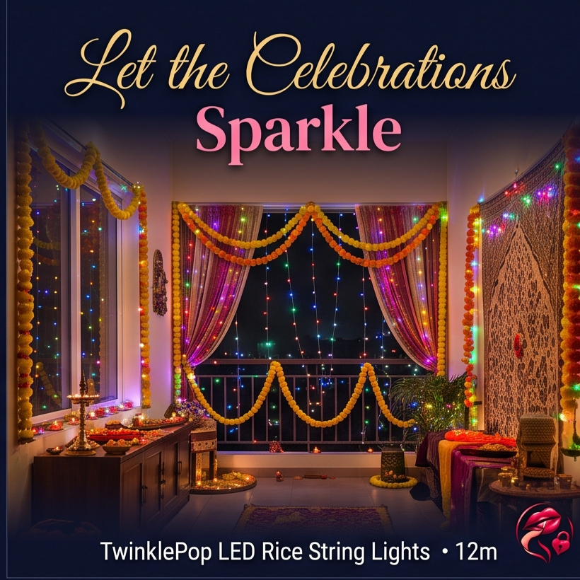 Assorted 12 Mtrs Rice LED String Light