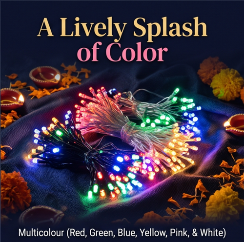 Assorted 12 Mtrs Rice LED String Light