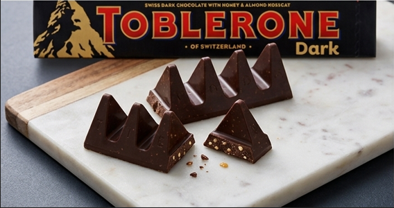 Toblerone Dark Chocolate Bar with Honey & Almond Nougat