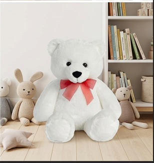 Pure Snow White Huggable Teddy Bear